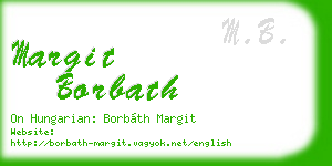 margit borbath business card